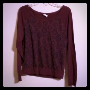 Burgandy and black Victoria secret pink top